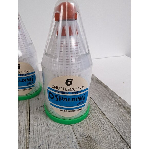 Lot of 4 Pack of 6 (24 total) Spalding Badminton SHUTTLECOCKS Birdies birdy - Picture 2 of 4